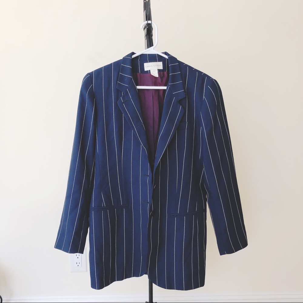 Oversized Pinstripe Blazer